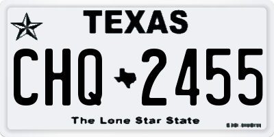 TX license plate CHQ2455