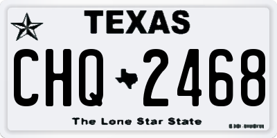 TX license plate CHQ2468