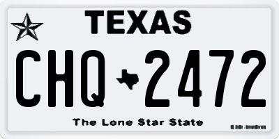 TX license plate CHQ2472