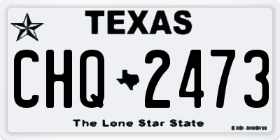 TX license plate CHQ2473
