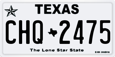 TX license plate CHQ2475