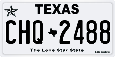 TX license plate CHQ2488
