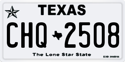 TX license plate CHQ2508