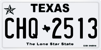 TX license plate CHQ2513