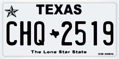 TX license plate CHQ2519