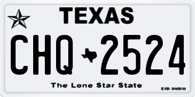 TX license plate CHQ2524