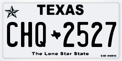 TX license plate CHQ2527