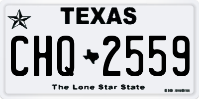 TX license plate CHQ2559
