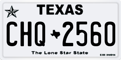 TX license plate CHQ2560