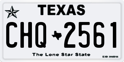 TX license plate CHQ2561