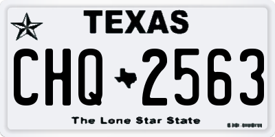 TX license plate CHQ2563