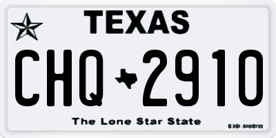 TX license plate CHQ2910