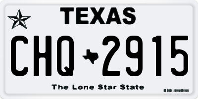 TX license plate CHQ2915