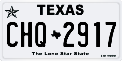 TX license plate CHQ2917