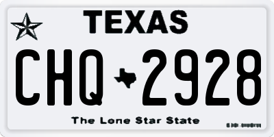 TX license plate CHQ2928
