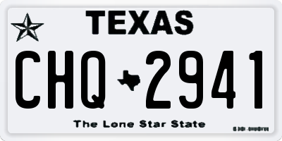 TX license plate CHQ2941