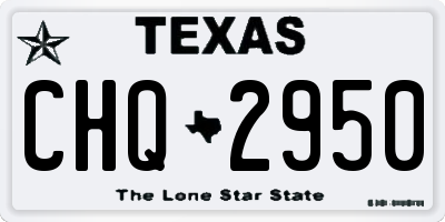 TX license plate CHQ2950