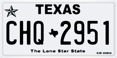 TX license plate CHQ2951