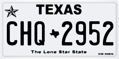 TX license plate CHQ2952