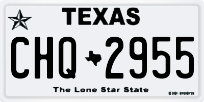 TX license plate CHQ2955