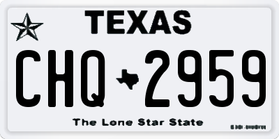 TX license plate CHQ2959