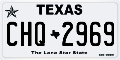 TX license plate CHQ2969