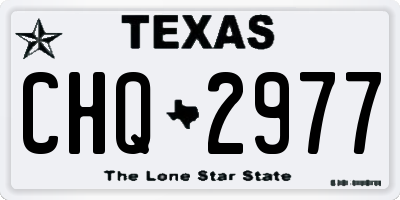 TX license plate CHQ2977