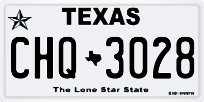 TX license plate CHQ3028