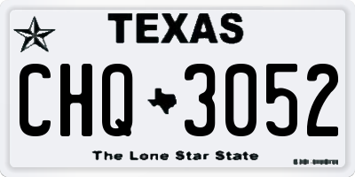 TX license plate CHQ3052