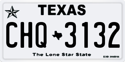 TX license plate CHQ3132