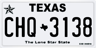 TX license plate CHQ3138