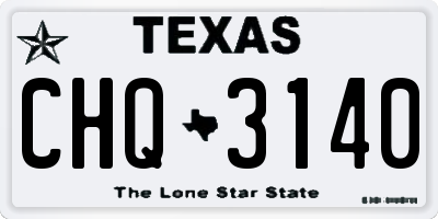TX license plate CHQ3140