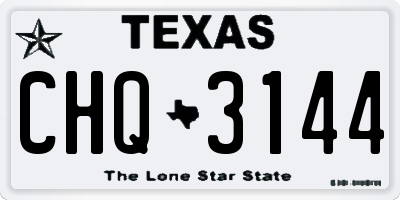 TX license plate CHQ3144