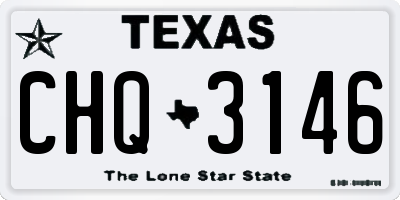 TX license plate CHQ3146