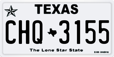 TX license plate CHQ3155