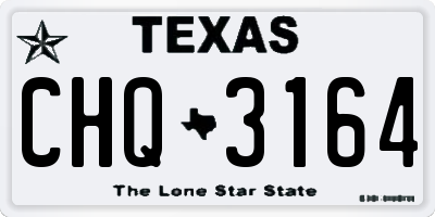 TX license plate CHQ3164
