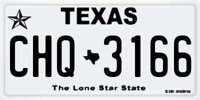 TX license plate CHQ3166