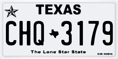 TX license plate CHQ3179