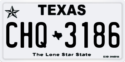 TX license plate CHQ3186