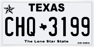 TX license plate CHQ3199