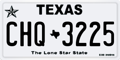 TX license plate CHQ3225