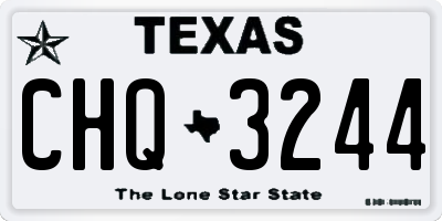 TX license plate CHQ3244