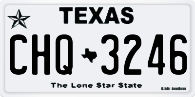 TX license plate CHQ3246
