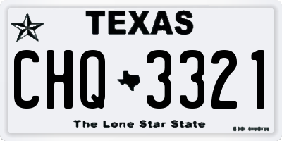 TX license plate CHQ3321