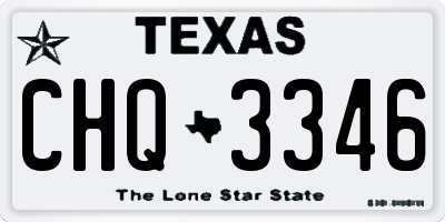 TX license plate CHQ3346