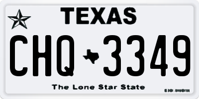 TX license plate CHQ3349