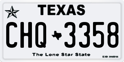 TX license plate CHQ3358