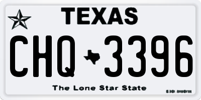 TX license plate CHQ3396