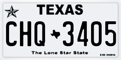 TX license plate CHQ3405