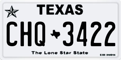 TX license plate CHQ3422